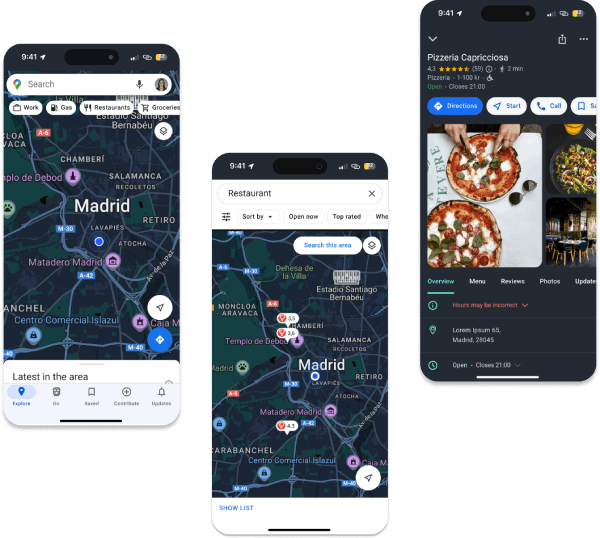 pizzeria google maps seo local mockup